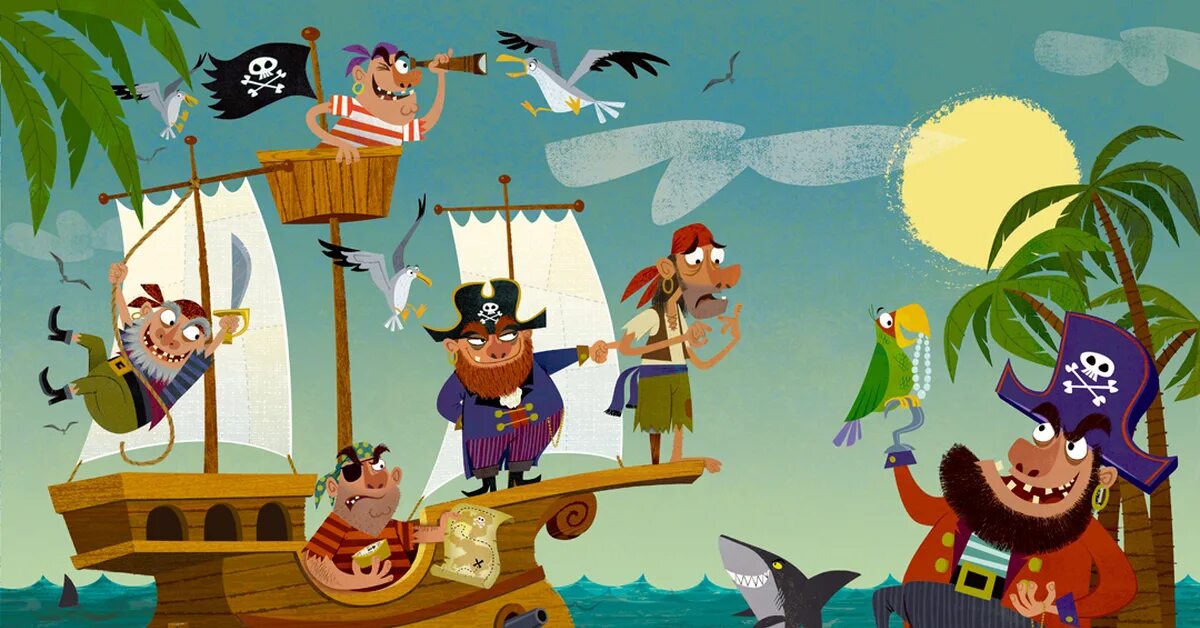 Пиратский остров. Сказочные пираты. Остров пиратов детский. Приключения пиратов.