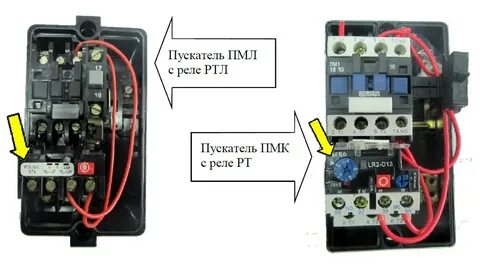 Подключение пускателя с тепловым
