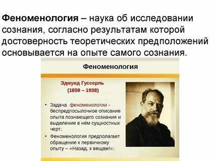 Феноменология философия