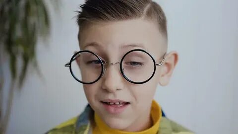 He wears glasses