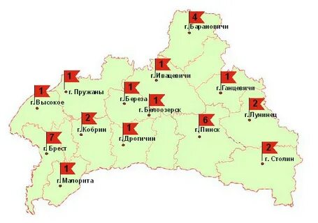 Брест пружаны расстояние