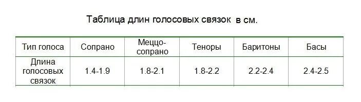 Длина голосовых связок у тенор. Длина связок высота голоса. Как узнать длину связок голосовых. Как определить длину голосовых связок-Тип голоса.