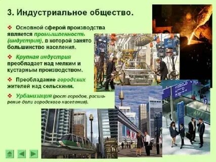Городское и сельское население индустриального общества