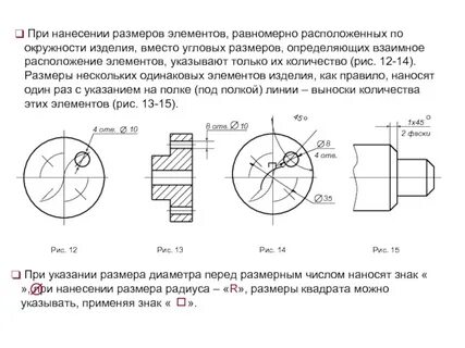 Обозначение круга на чертеже