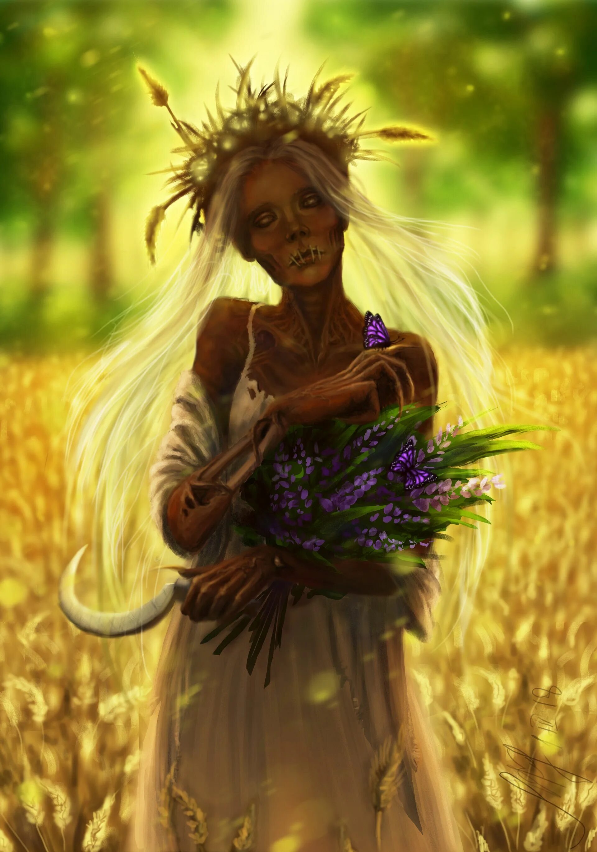 Полудница мифология арт. Полуденница ведьмак арт. Полуденница и полуночница славянская мифология. Полудница славянский бог. Славянская мифология полудница полуденница.