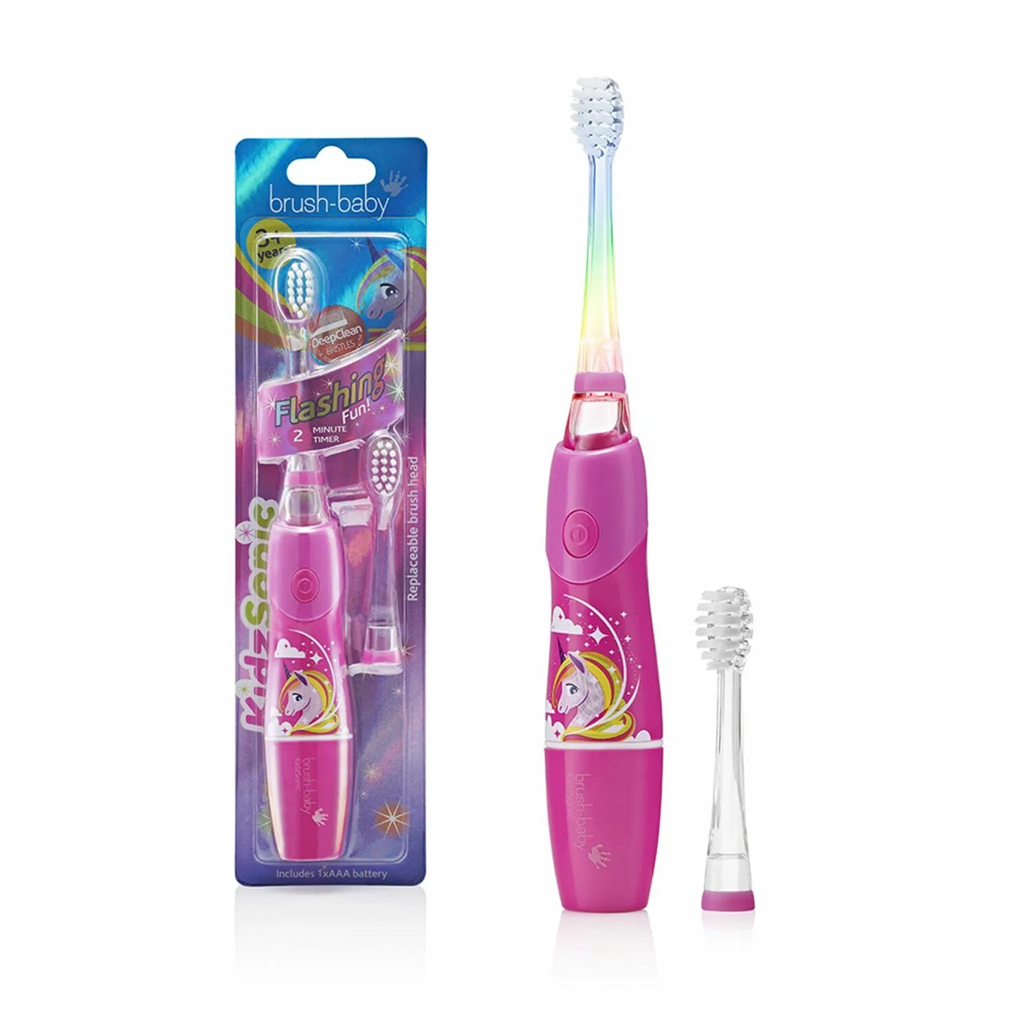 Зубная щетка Brush Baby KIDZSONIC. Зубная щетка 3+. Бейби браш. Электрическая зубная щетка Brush Baby KIDZSONIC. Щетка единорог