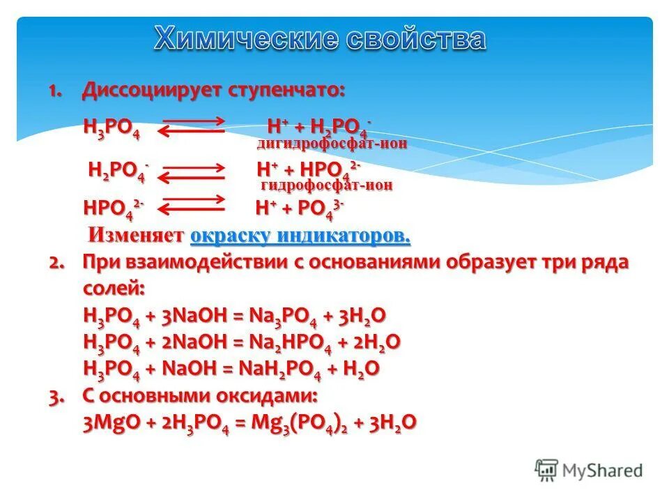 Дигидрофосфат калия серная кислота