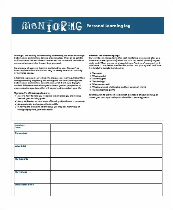 Learning logs. Learning log. personal profile on a log template. top journals pdf.