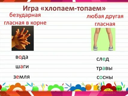 Игра безударные гласные