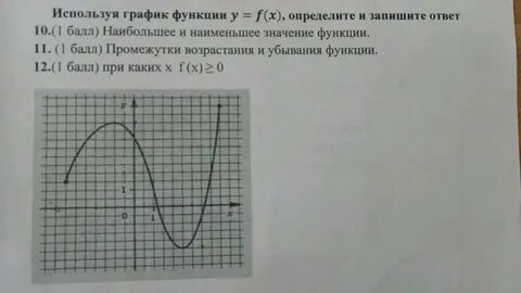 Используя график функции у 1 х