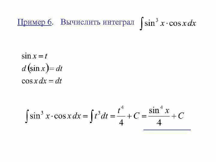 Найти интегралы методом интегрирования