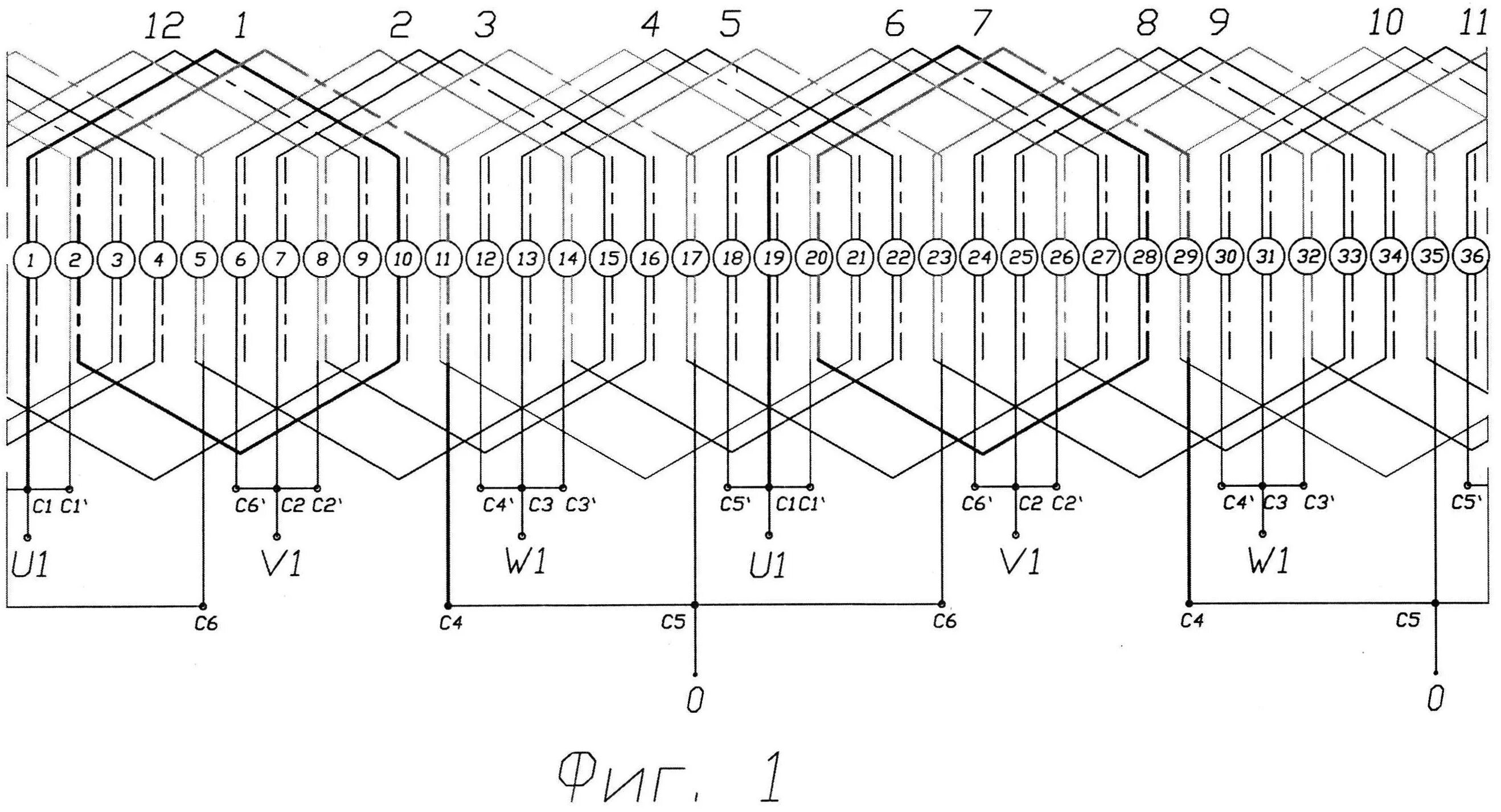 Схема обмоток статора асинхронного двигателя. Схема намотки статора асинхронного двигателя 2p=2. Двухслойная обмотка статора 36 пазов. Схема обмотки асинхронного электродвигателя.