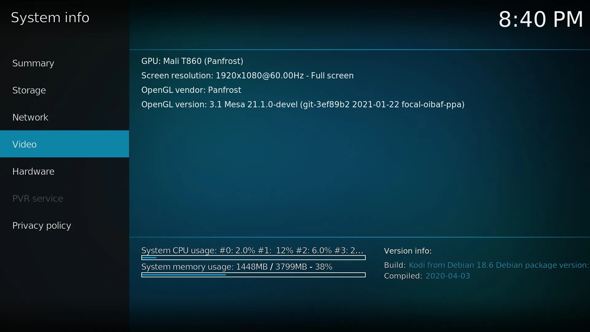 C system information