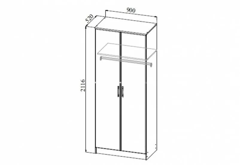 Двухстворчатый шкаф размеры. Шкаф ш 900.1 Ницца ДСВ. Шкаф для одежды двухстворчатый чертеж. Ширина двустворчатого шкафа для одежды. Чертеж двустворчатого шкафа.