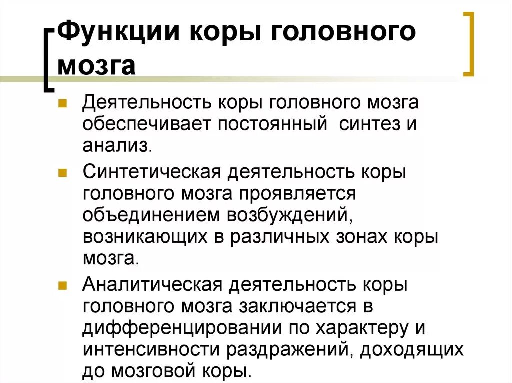 Караголовного мозга функции. Роль коры головного мозга. Функции головной коры.