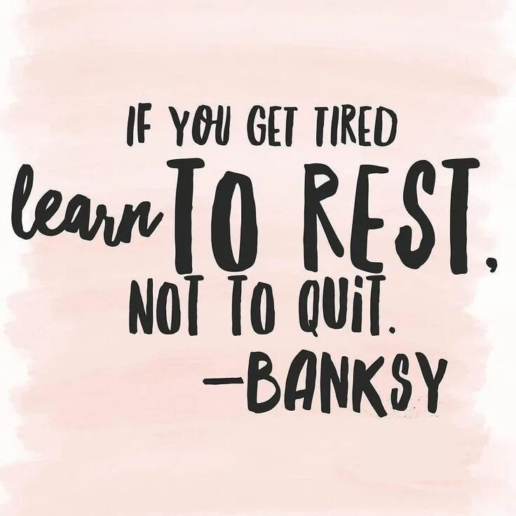 When you run fast you get tired