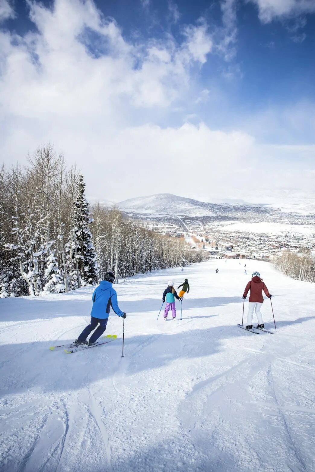 Skiing the park