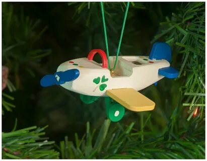 Елочная игрушка самолет