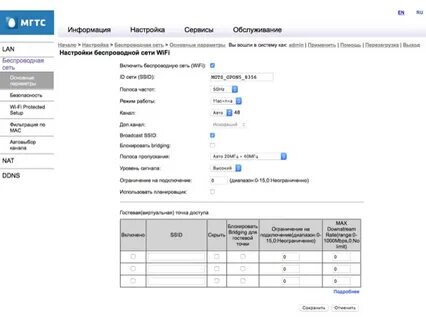 Настройка роутера мгтс