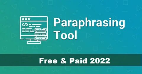 Paraphrase tool