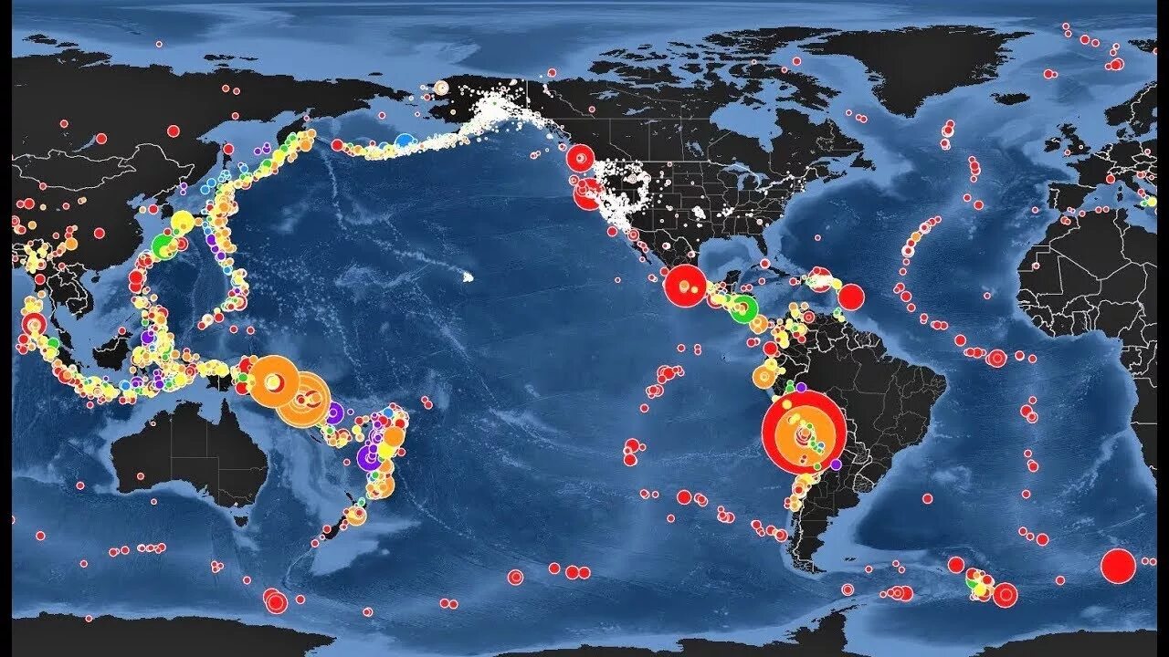 Карта происходящих землетрясений. Сейсмоактивные зоны планеты. Зоны сейсмической активности.