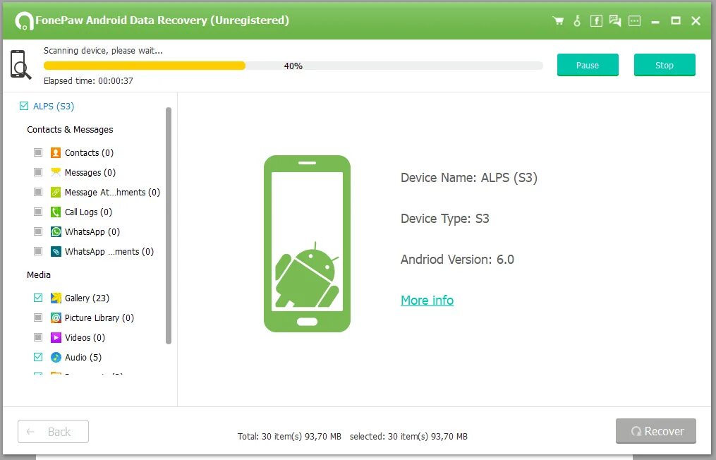 Как восстановить приложение на андроиде после удаления. Fonepaw android data recovery. восстановить данные на андроид.
