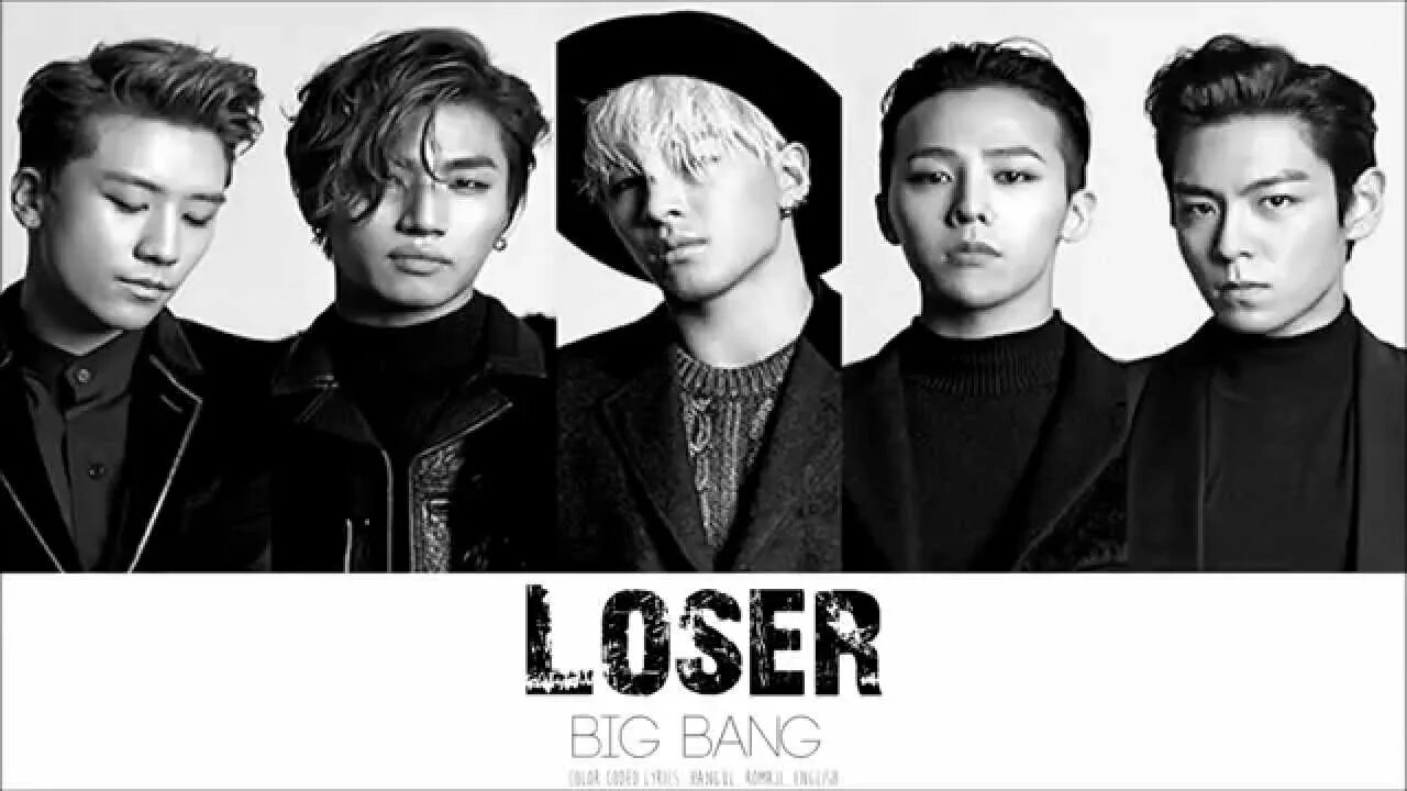 Big bang bbc. Биг бенг корейская группа. Big Bang Loser. K Pop big Bang участники. Участники BIGBANG на английском.