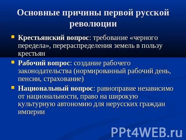 Причины революции крестьянский вопрос. Причины первой Российской революции. Основные причины русской революции. Причины первой русской революции. Причины и итоги революции.