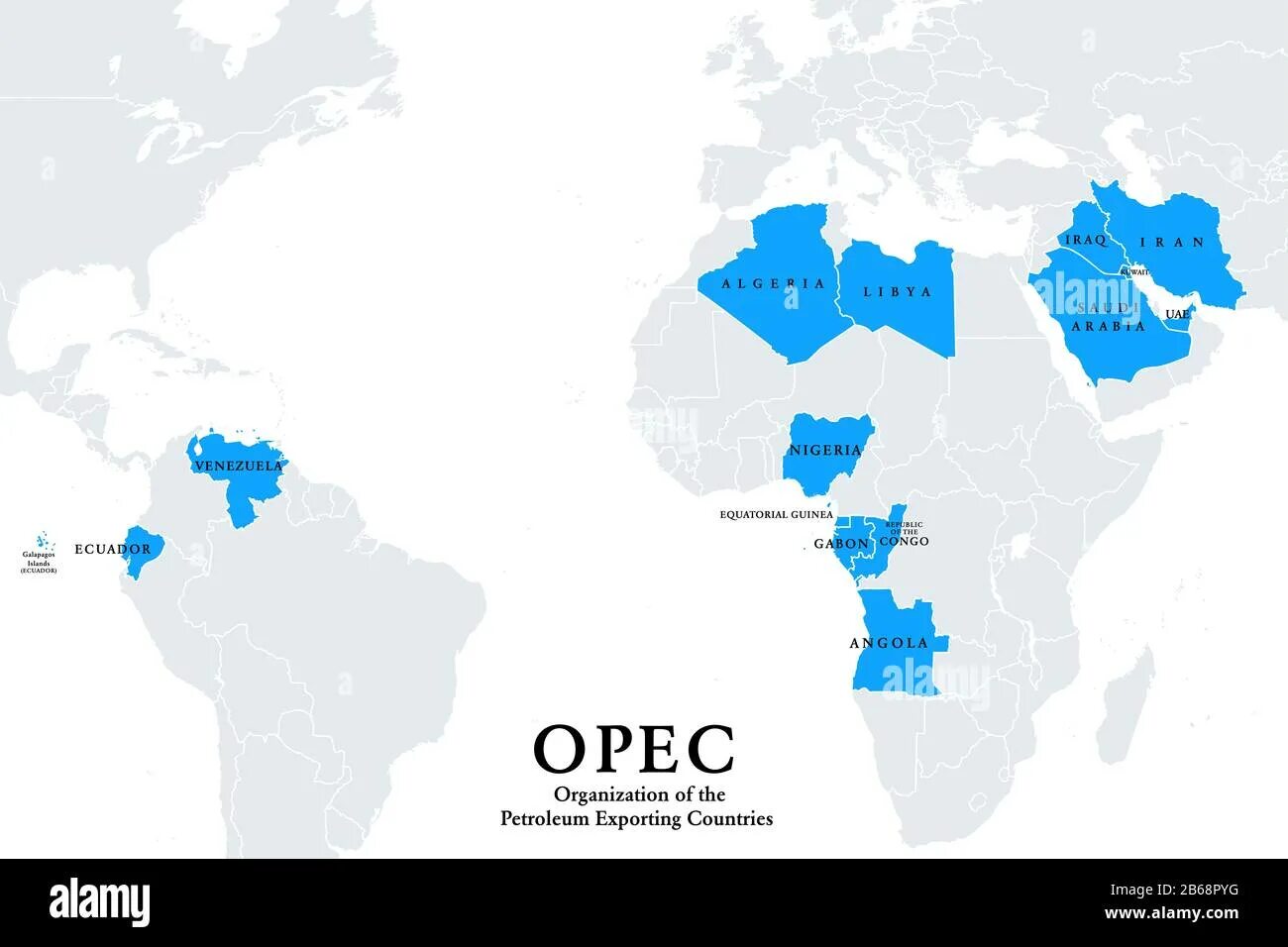 Организация стран – экспортеров нефти (ОПЕК) карта. Страны ОПЕК на карте 2022. Страны входящие в ОПЕК Африка контурная карта.