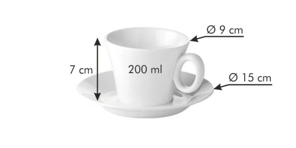 На каких кружках количество. Tescoma чашка для эспрессо Allegro с блюдцем 80 мл. Размер кружки для кофе. Стандартный объем кружки кофе. Емкость стандартной кружки.