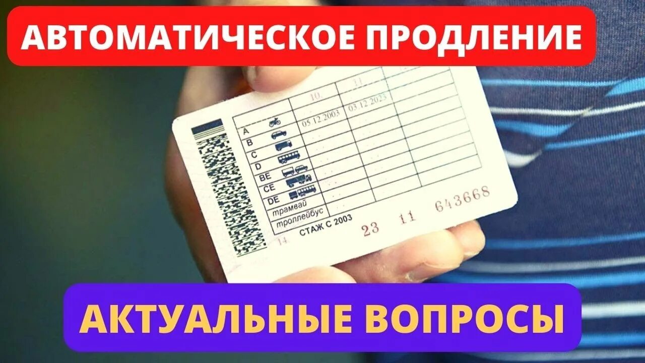 Автоматическое продление водительских прав. Пролонгация прав водительских. Продление прав в 2024 на 3 года