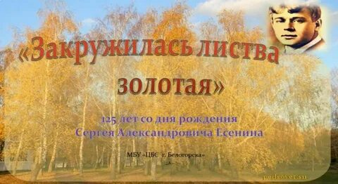 Закружилась листва золотая метафоры