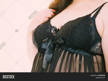 Download high-quality Plus size chubby woman wearing black lace images
