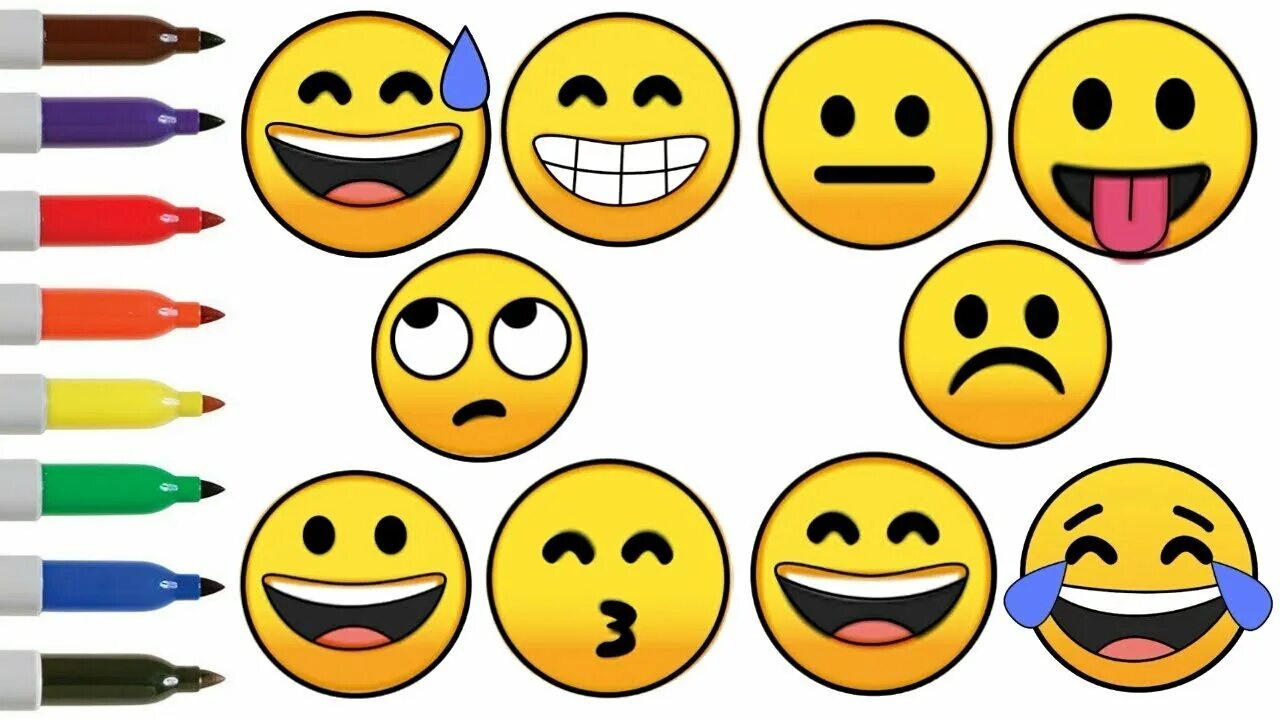 Как рисовать эмодзи. How to draw emoji. Картинки для срисовки смайлики. Emoji step by step. Как нарисовать эмоджи.