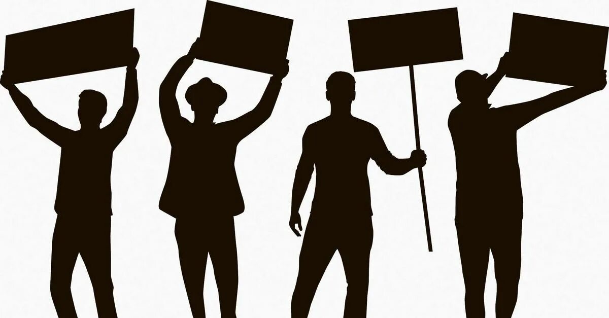 Небольшая группа людей для выражения протеста