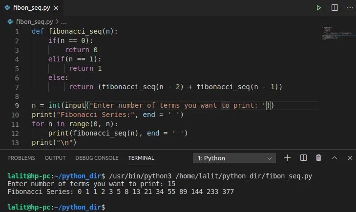 Фибоначчи python. Фибоначчи python