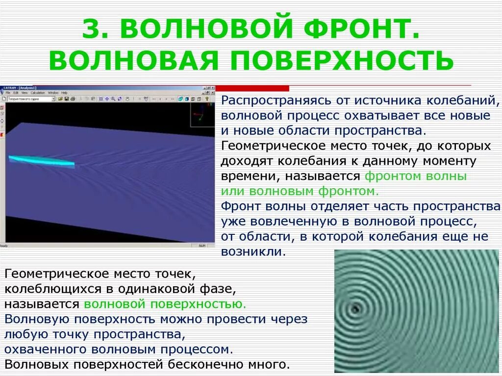 Передача 1 4 волны. Волновая поверхность и фронт волны. Волновая поверхность. Формы волновой поверхности. Сферическая волновая поверхность.