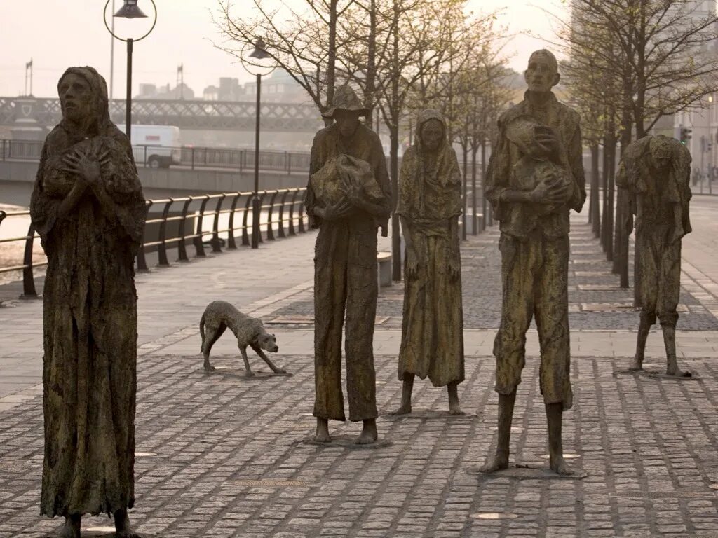 Голод западные. Великий голод в Ирландии 1845-1849. Великий голод в Ирландии. Памятник голоду 1845 Ирландия. Ирландии (1845–1849.