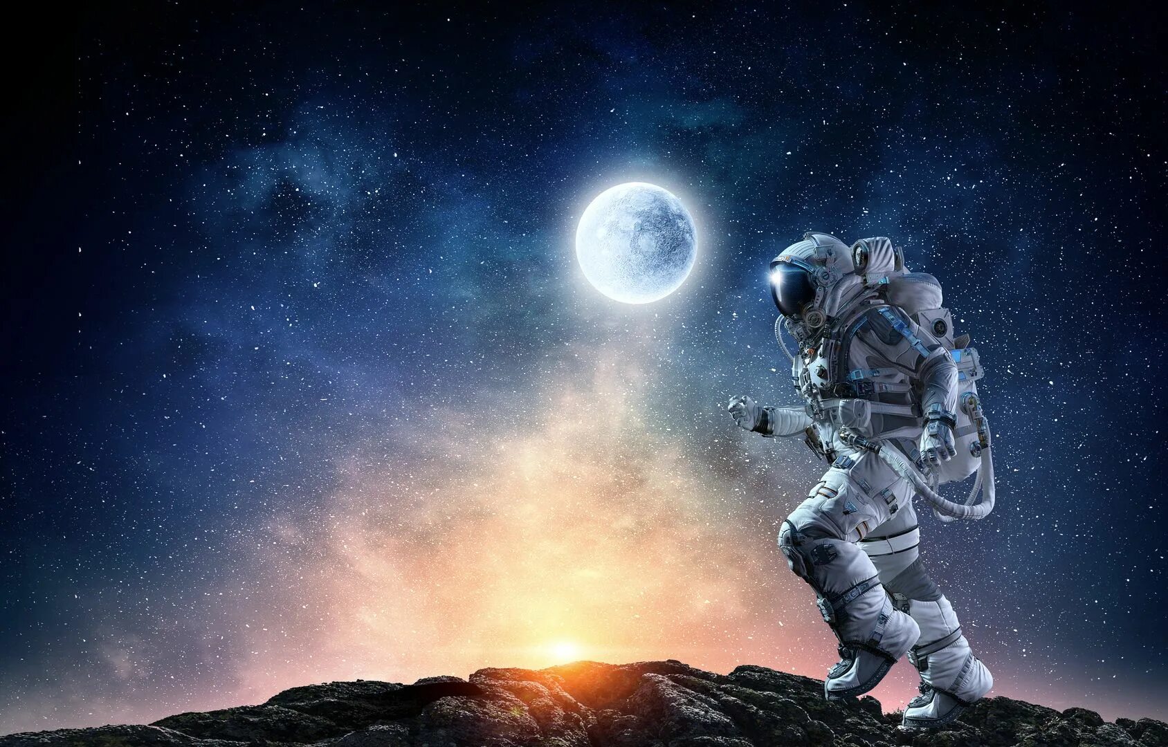 Планета земля и человек в космосе. Космонавт быстро. Космонавт бежит. Космонавт красивые картинки в высоком качестве.