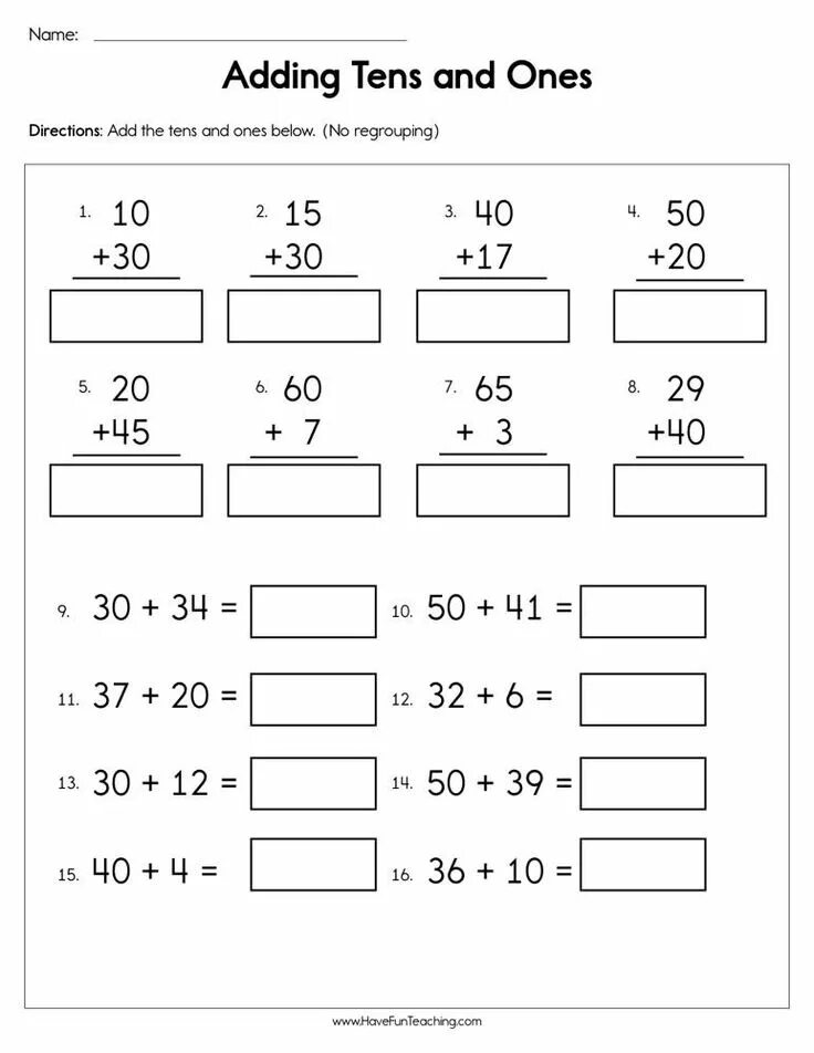 Adding. Addition and Subtraction to 10. Ones tens. Adding and Subtracting tens. Count by tens Worksheets.