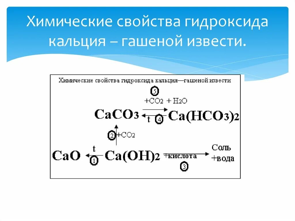 Химия 8 класс гидроксид кальция