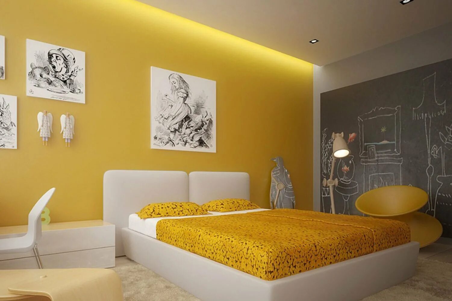 Серо желтая купить. Спальня в желтом цвете. Спальня в желтых тонах. Желтый интерьер. Комната в желтом цвете.