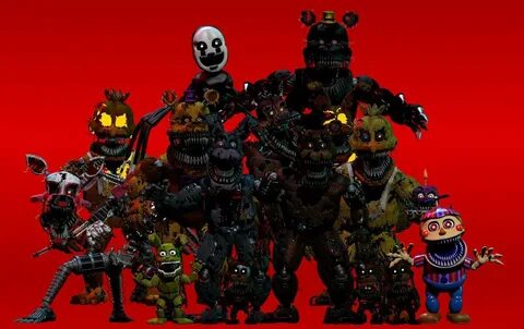 Fnaf 4 аниматроники