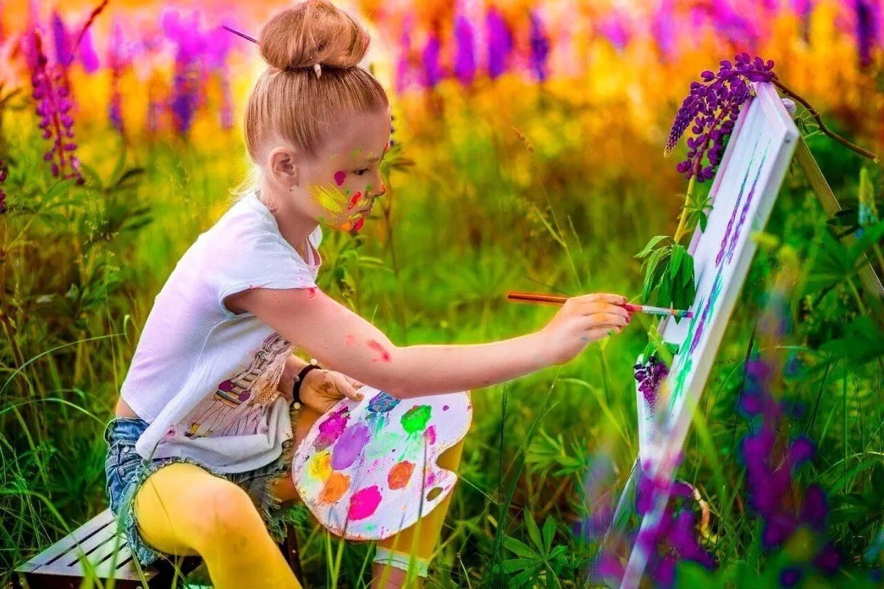 Детский творческий. Дети и природа. Творческое лето. Лето дети. Яркие краски детства.