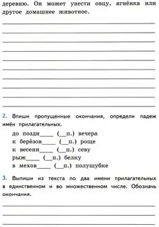 3 класс изменение имен прилагательных по падежам
