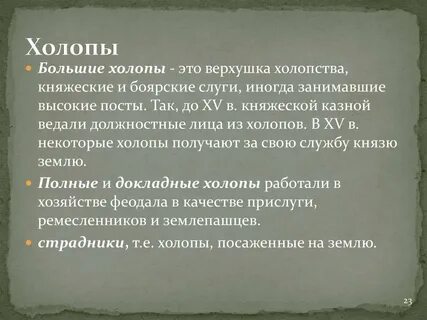 Холоп суть