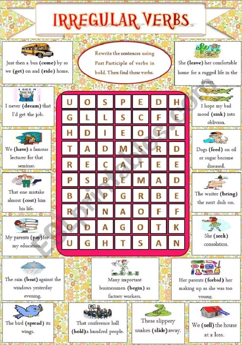 Sentence with irregular verbs. Irregular verbs game. irregular verbs 4 класс worksheets.