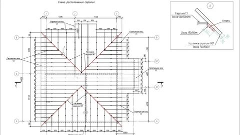 Проект вальмовой крыши с чертежами 10 на 10