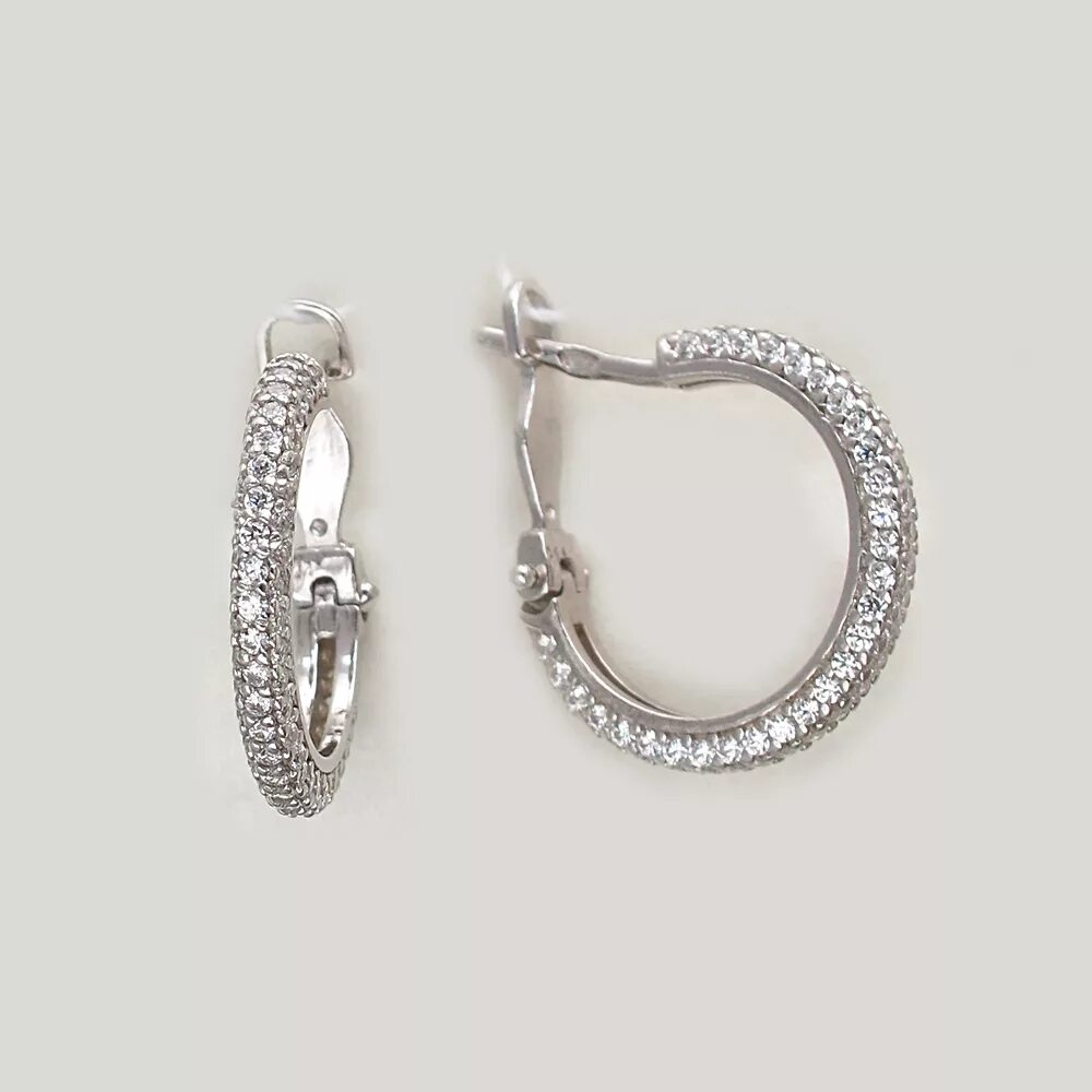 серьги кольцами с фианитами серебряные. серьги конго серебряные с фианитами санлайт. серьги конго из белого золота артикул: 140174. серьги кольцами с фианитами серебряные. серьги конго серебро соколов с фианитами.