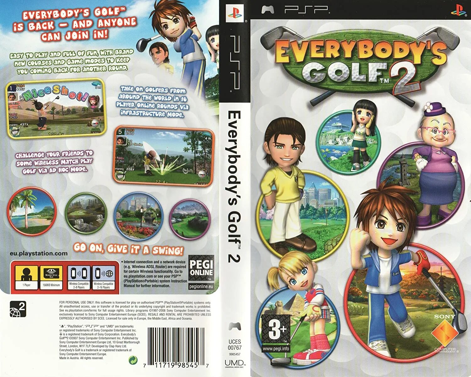 Everybody s world. Everybody's Golf 2 (PSP). Golf PSP.